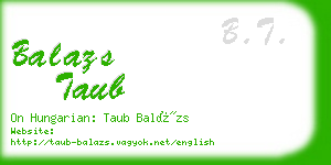 balazs taub business card